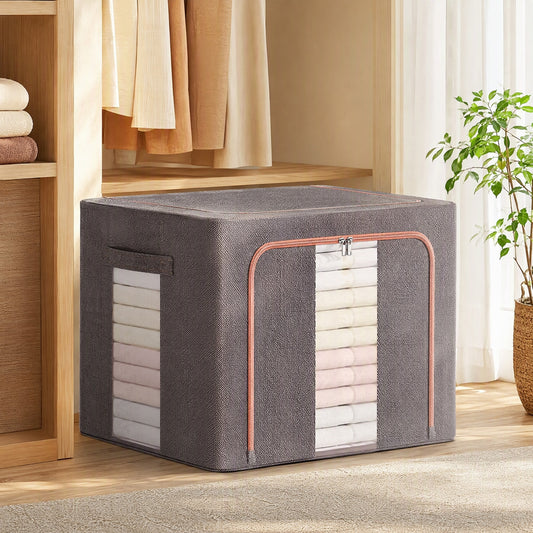 Foldloom™ Fabric Folding Storage Box in a calm home setting