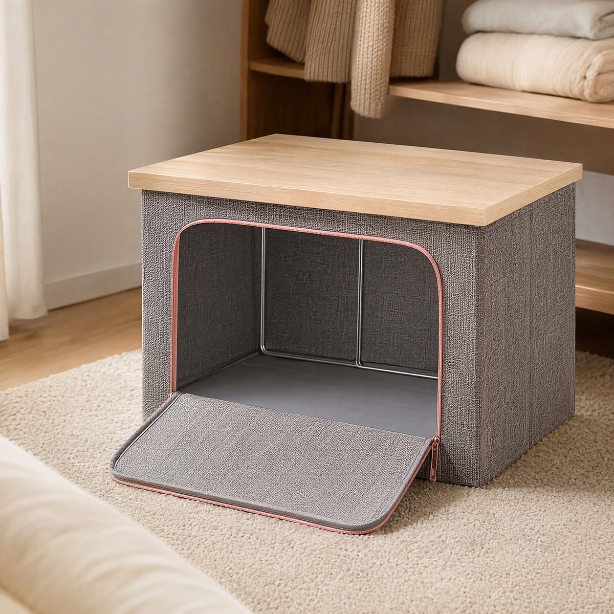 Foldloom™ Fabric Folding Storage Box, styled close view