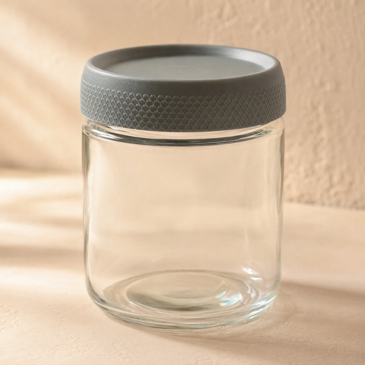 Jarshine™ Glass Kitchen Storage Jar, material and detail close-up