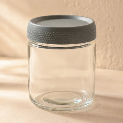 Jarshine™ Glass Kitchen Storage Jar, material and detail close-up