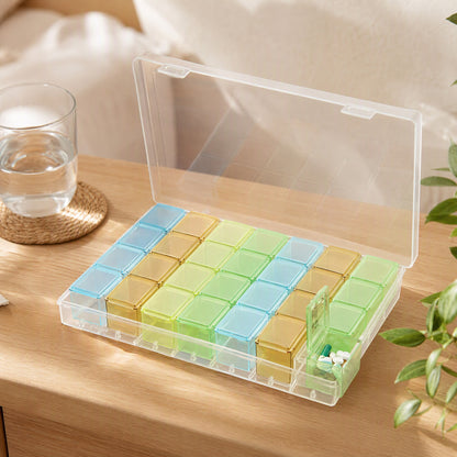 Pillkeep™ Plastic Medicine Storage Box in a calm home setting