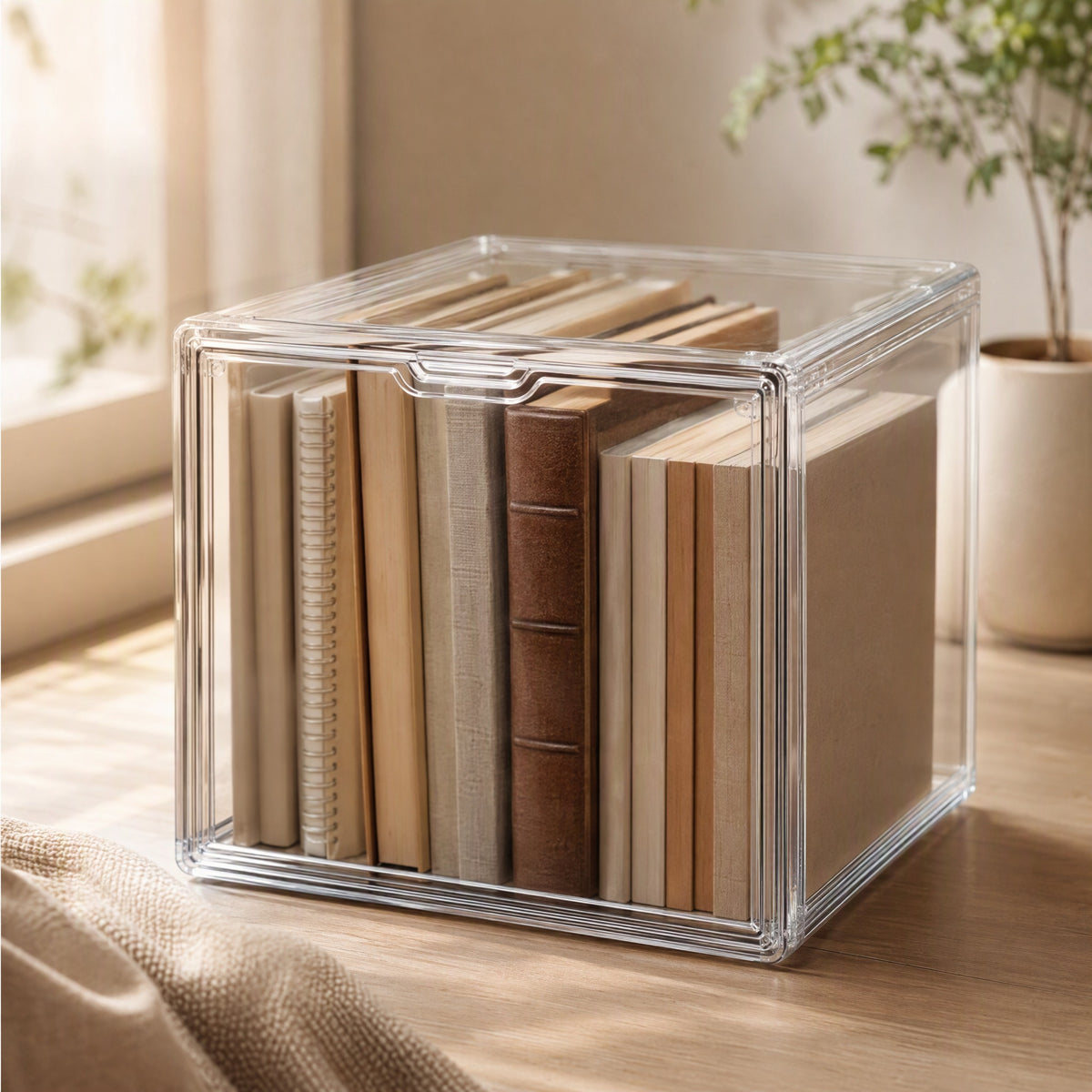 Peekbin™ Transparent PP Storage Box, styled close view