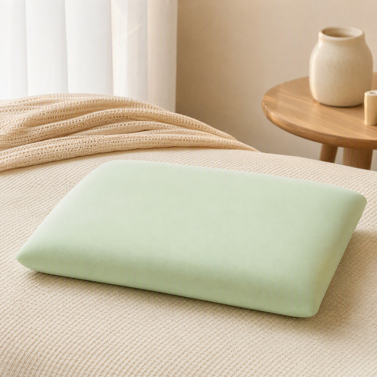 Chillcoat™ Nylon-Coated Cooling Pillowcase, styled close view