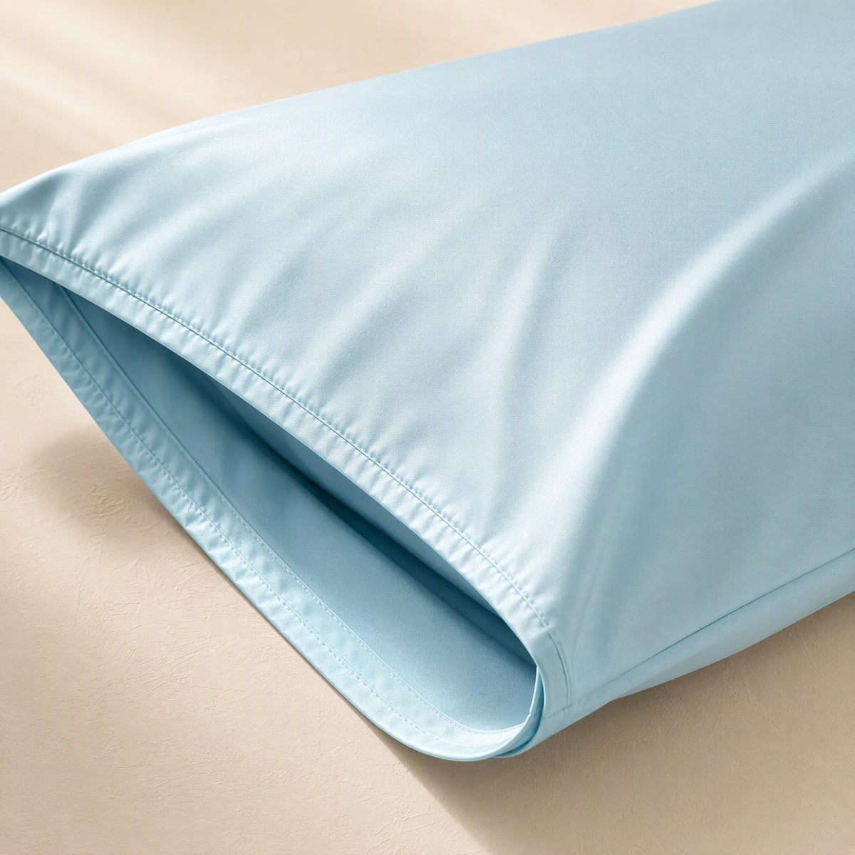 Tiecool™ Cooling Pillowcase with Tie Strap, material and detail close-up