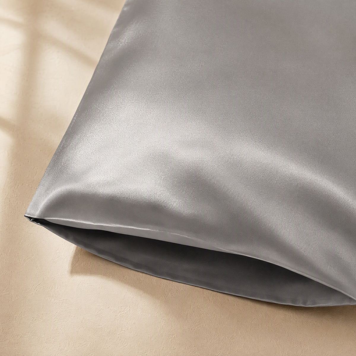 Satinwrap™ Polyester Satin Body Pillowcase, 20 × 54 In, material and detail close-up
