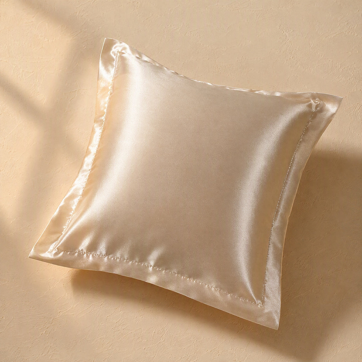 Pillowgleam™ Polyester Satin Square Pillowcase, material and detail close-up