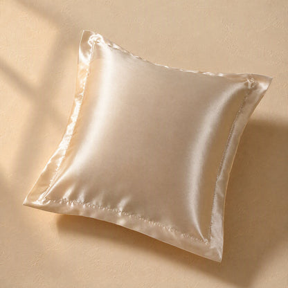 Pillowgleam™ Polyester Satin Square Pillowcase, material and detail close-up