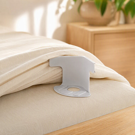Hemhold™ Plastic Bed Sheet Clips in a calm home setting