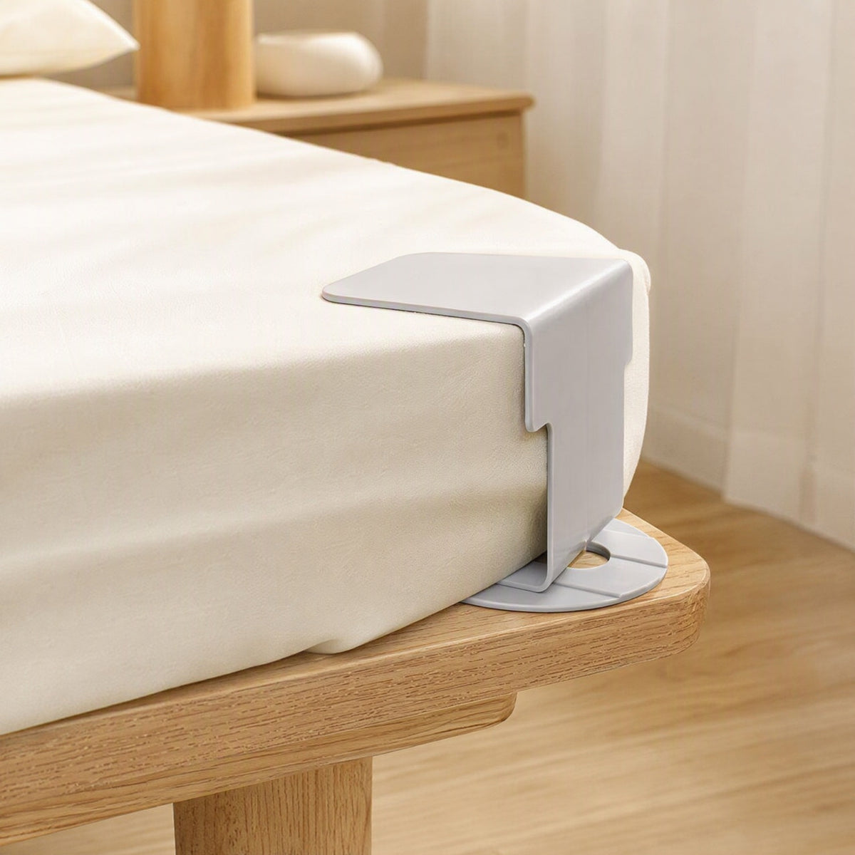 Hemhold™ Plastic Bed Sheet Clips, styled close view