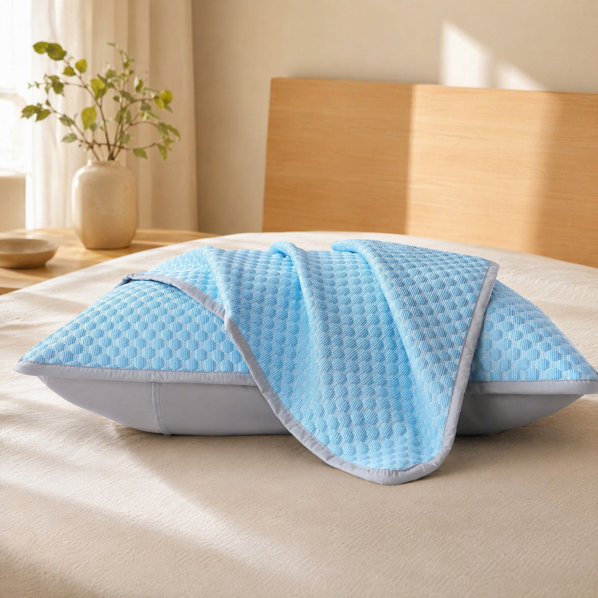 Cloudweft™ Polyester Fiber Pillowcase in a calm home setting