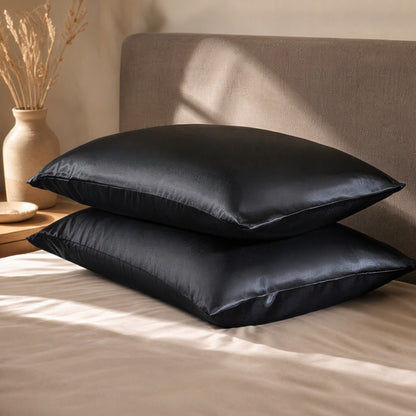 Satinglow™ Polyester Satin Pillowcase, styled close view