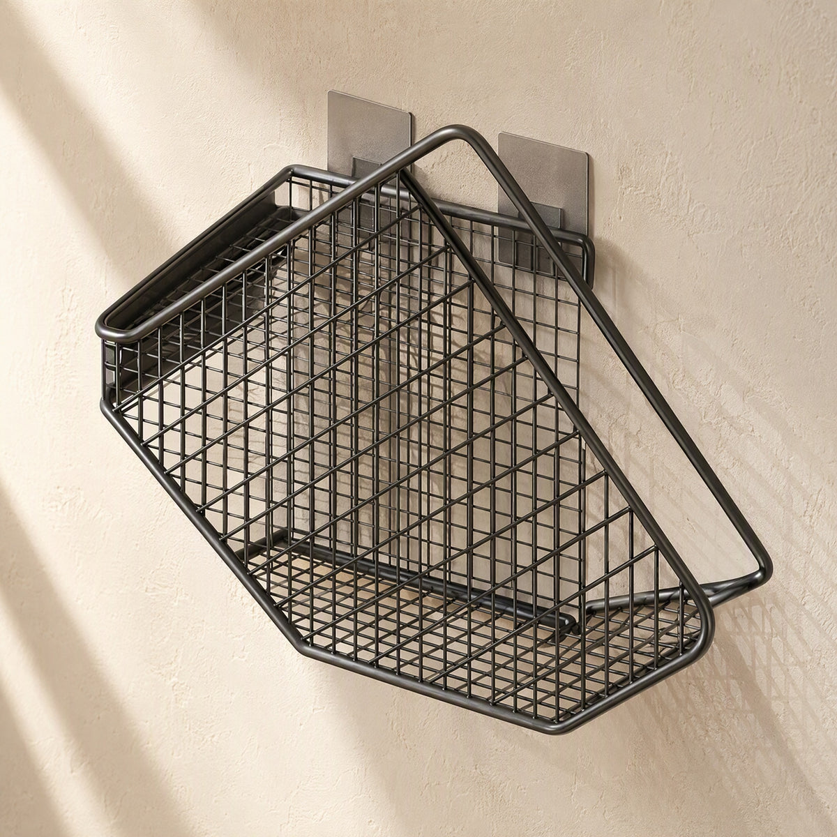 Ironledge™ Iron Wall-Mounted Toilet Storage Rack, material and detail close-up
