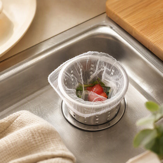 Meshcatch™ Sink Drain Mesh Filter Bags, styled close view