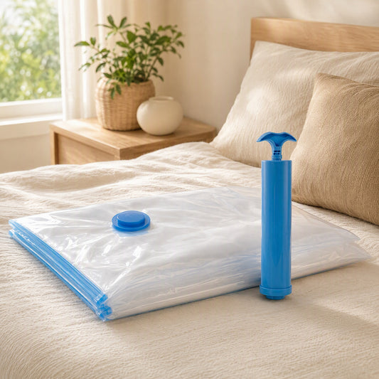 Viewstash™ Transparent Vacuum Storage Bag in a calm home setting