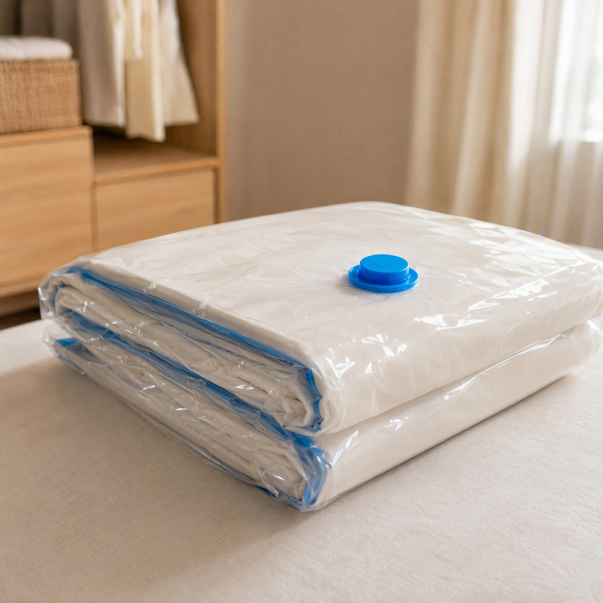 Viewstash™ Transparent Vacuum Storage Bag, styled close view