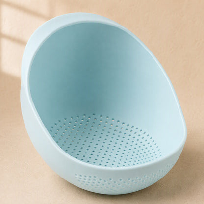Leafdrain™ Plastic Vegetable Washing Basket, material and detail close-up