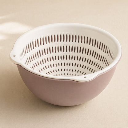 Freshbowl™ Plastic Vegetable Washing Basin, material and detail close-up