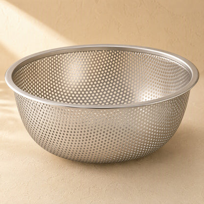 Rinsemesh™ Stainless Steel Drain Basket, material and detail close-up