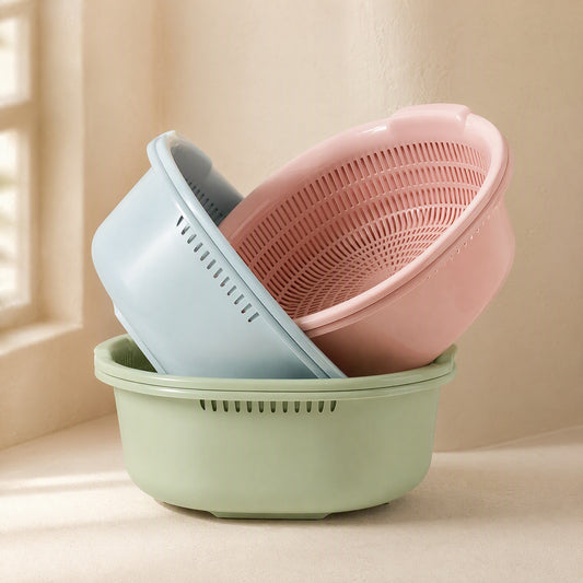 Drainnest™ Plastic Vegetable Washing Basket