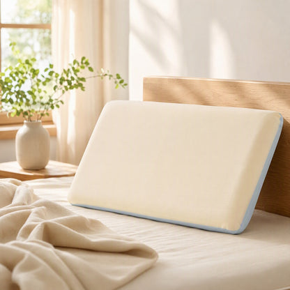 Frostloft™ Cooling Polyester Pillowcase in a calm home setting