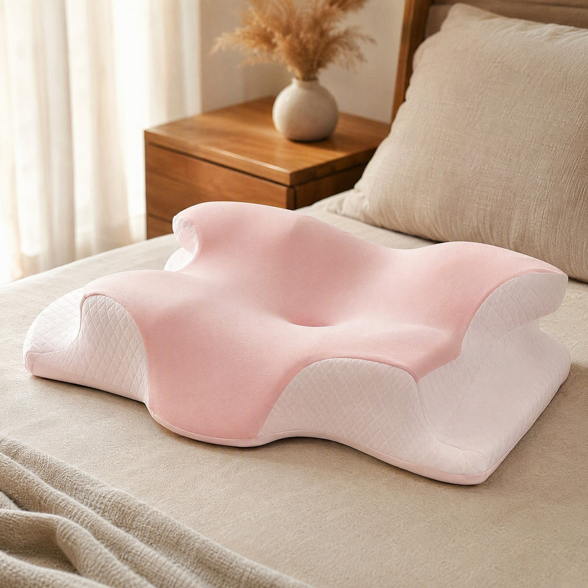Wingloft™ Butterfly Memory Foam Pillow, styled close view