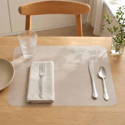 Glasslook™ Transparent PP Table Mat in a calm home setting