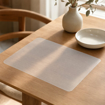 Glasslook™ Transparent PP Table Mat, styled close view
