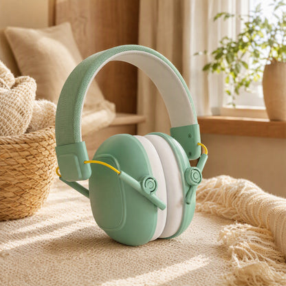 Quietcub™ Kids Soundproof Earmuffs in a calm home setting