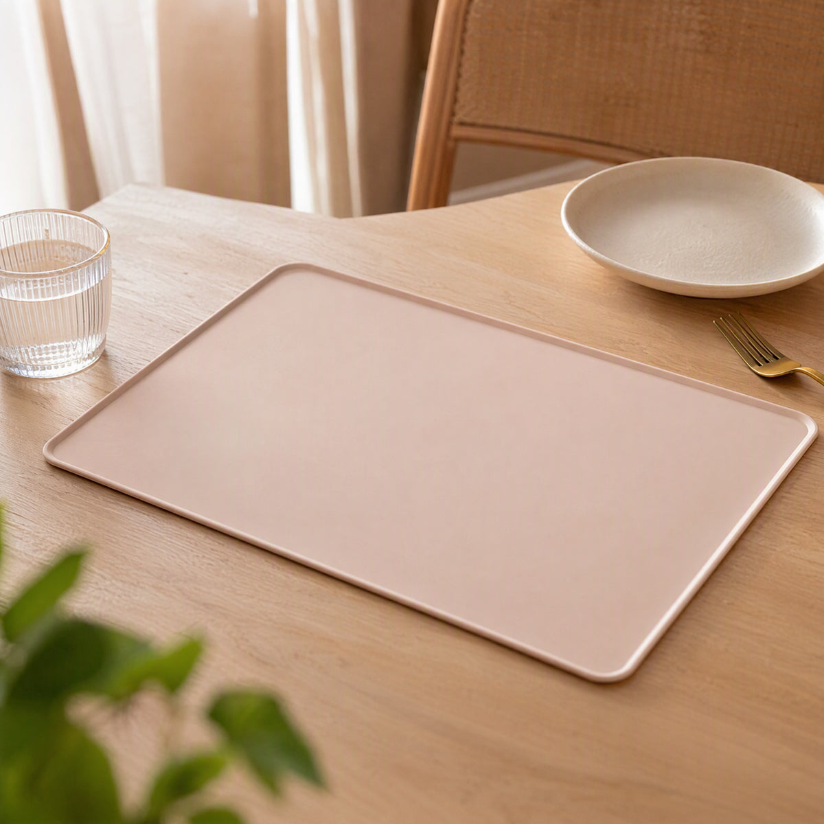 Silimat™ Rectangular Silicone Table Mat, styled close view
