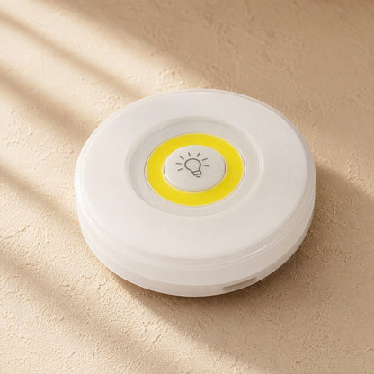 Roundglow™ Plastic Round Night Light, material and detail close-up