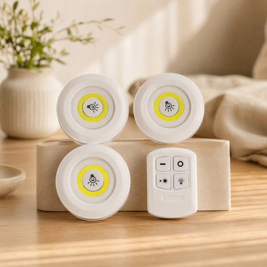 Roundglow™ Plastic Round Night Light in a calm home setting