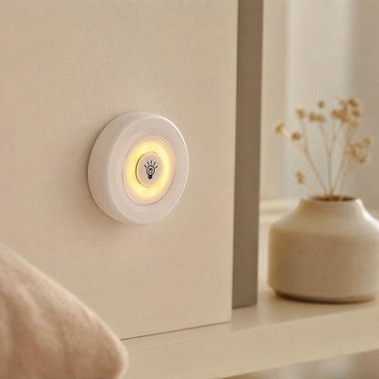 Roundglow™ Plastic Round Night Light, styled close view