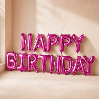 Wishfloat™ 16-Inch Aluminum Foil Birthday Balloon Banner