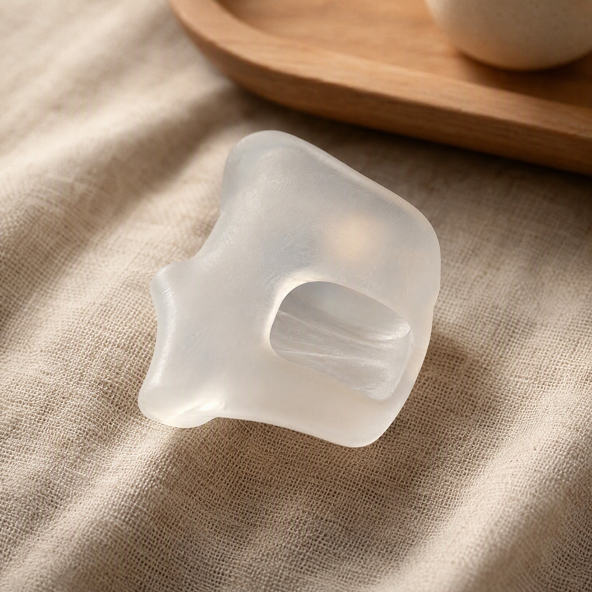Footspace™ Silicone Toe Separator, styled close view