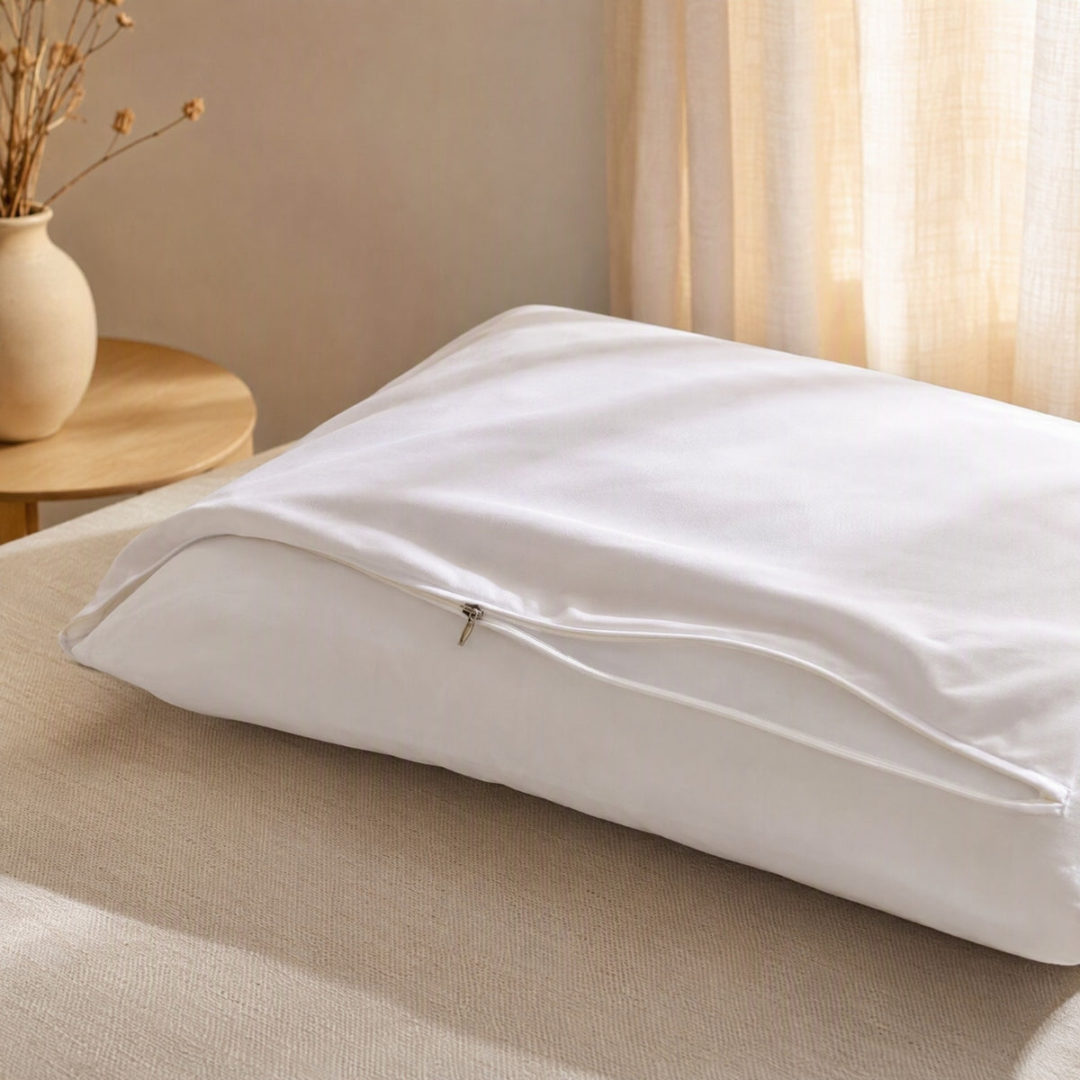Huskhold™ Buckwheat Shell Pillow Cover, styled close view