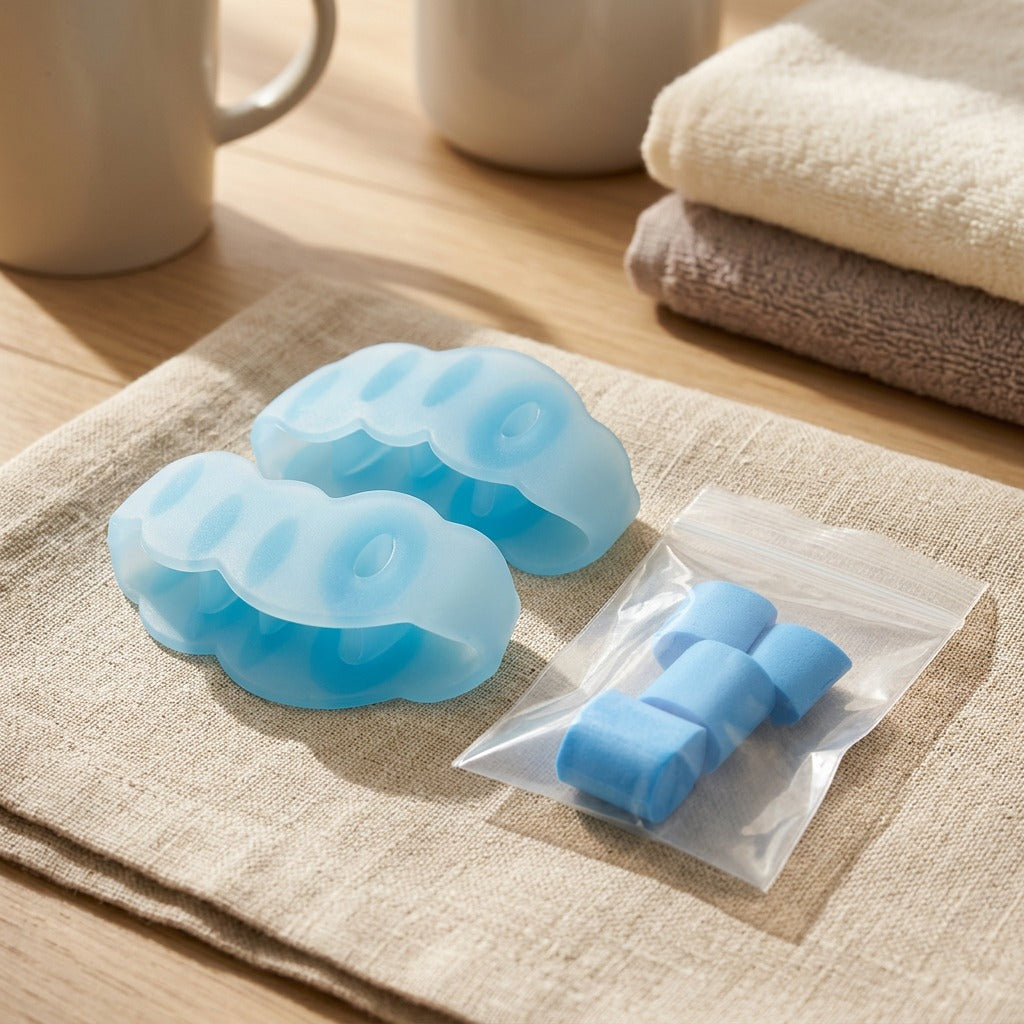 Splaysoft™ Five-Hole Silicone Toe Separator, styled close view