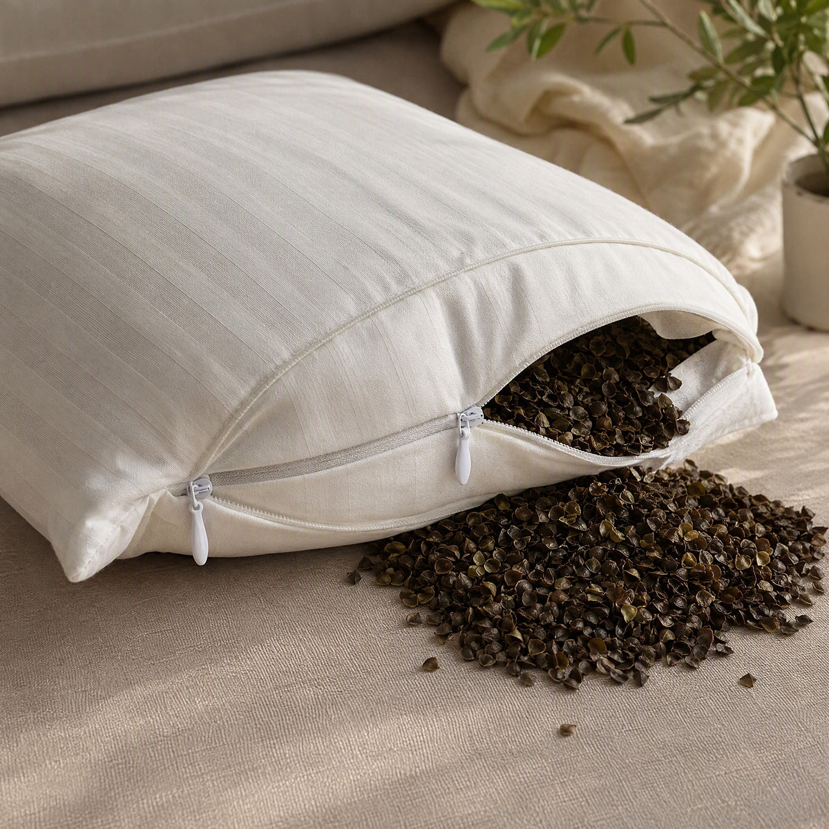 Cotloft™ Cotton Pillow Insert Cover, styled close view