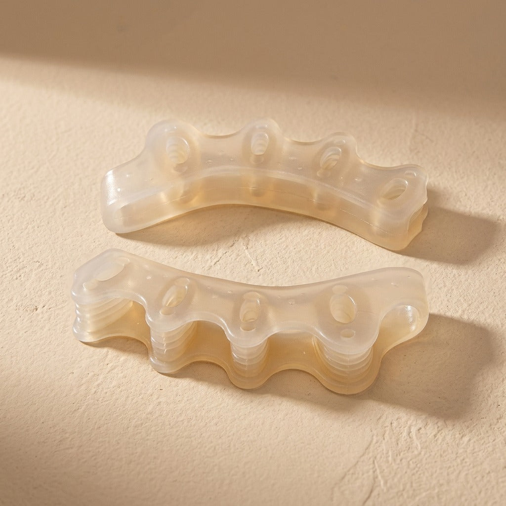 Toespread™ Five-Hole Silicone Toe Separator, material and detail close-up