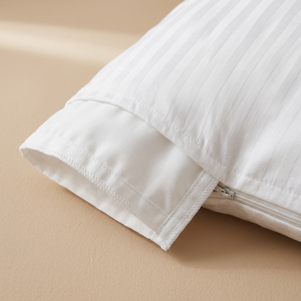 Cotfold™ Double-Layer Cotton Pillow Inner Liner, material and detail close-up