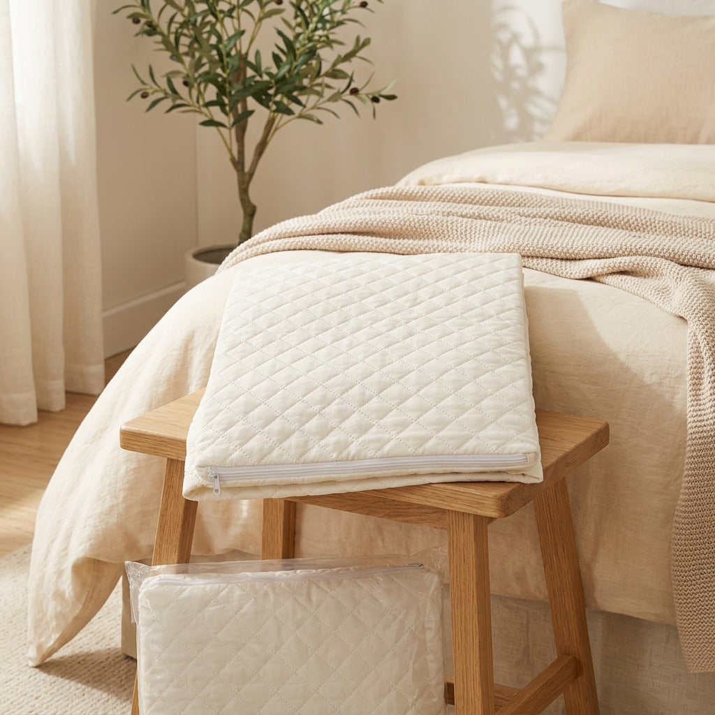 Zipweft™ Zippered Polyester Pillow Core Cover in a calm home setting