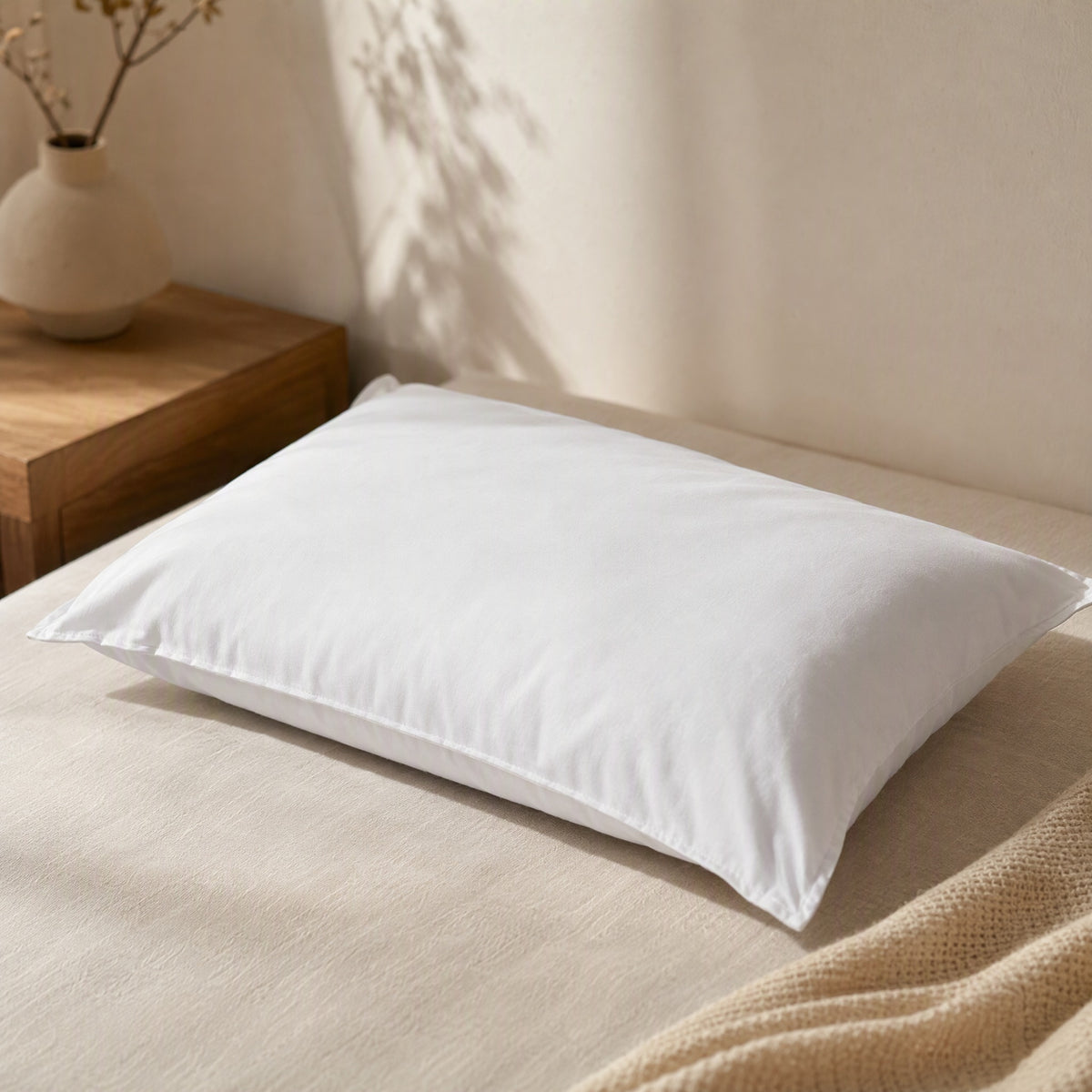 Huskliner™ Buckwheat Pillow Inner Liner Cover, styled close view