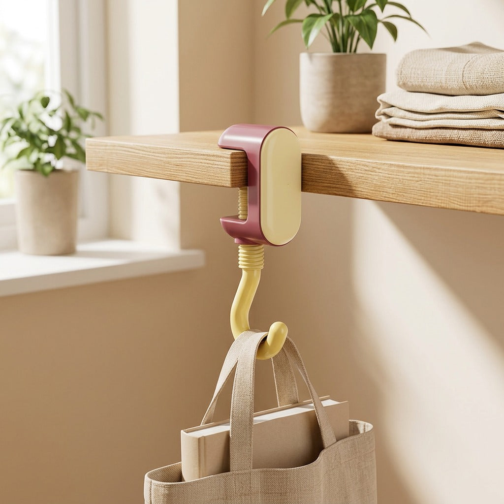 Pegperch™ Wall-Mounted Storage Hook in a calm home setting