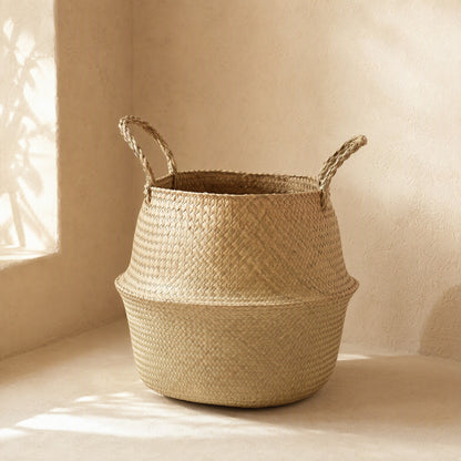 Strawnest™ Straw Woven Flower Pot Basket