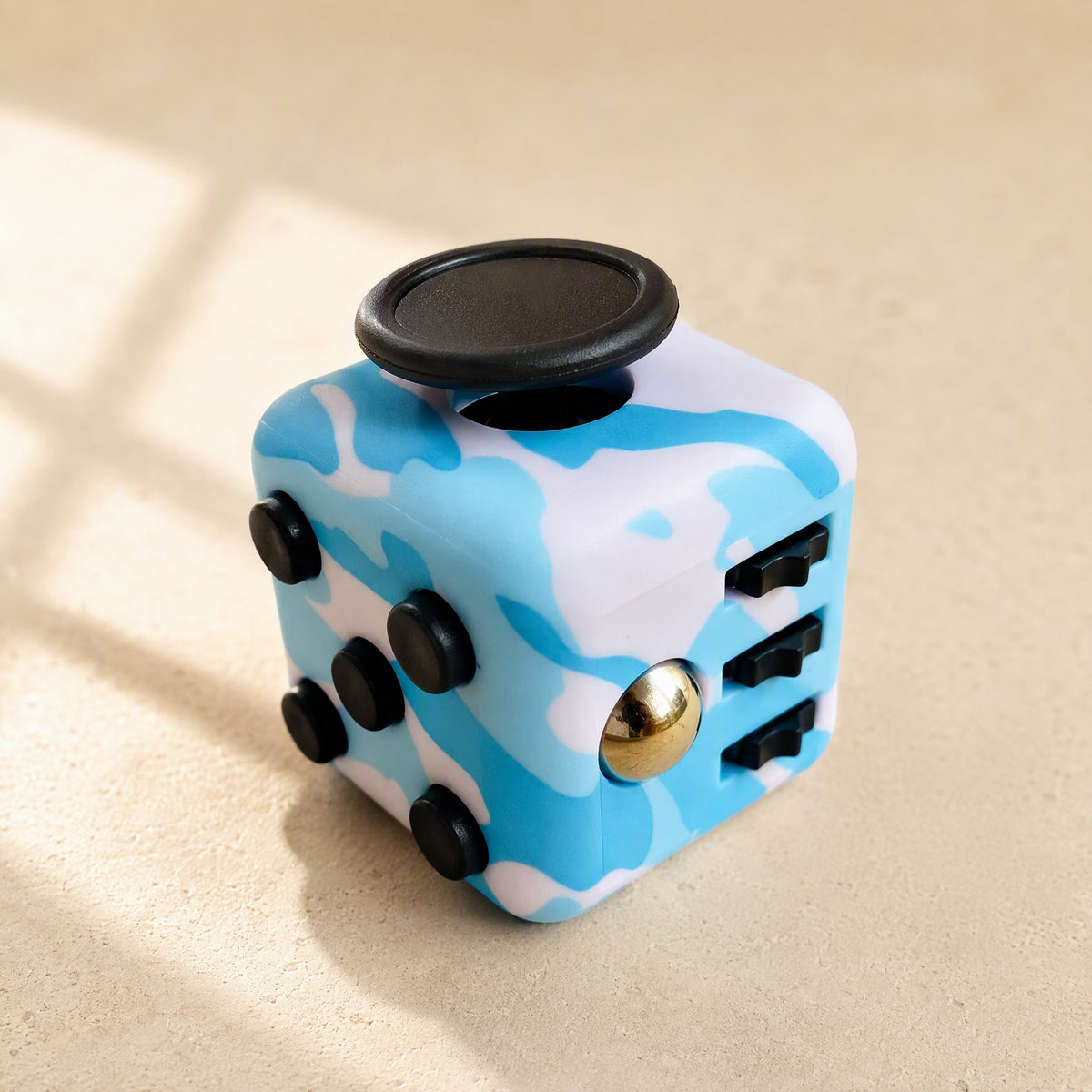 Twistcube™ Six-Sided Fidget Cube Toy, material and detail close-up