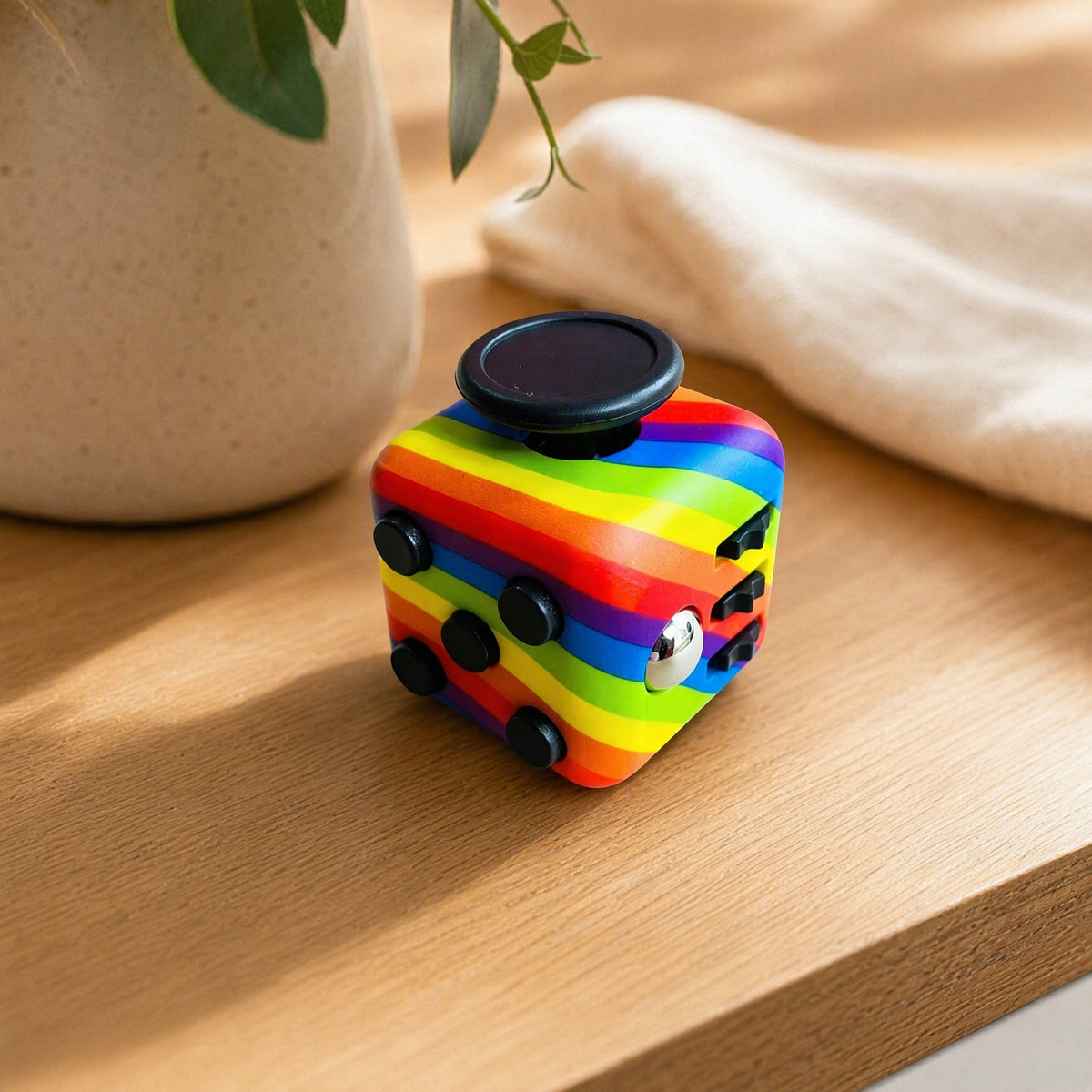 Twistcube™ Six-Sided Fidget Cube Toy, styled close view