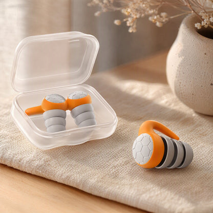 Quietnest™ Silicone Noise Reduction Earplugs, styled close view