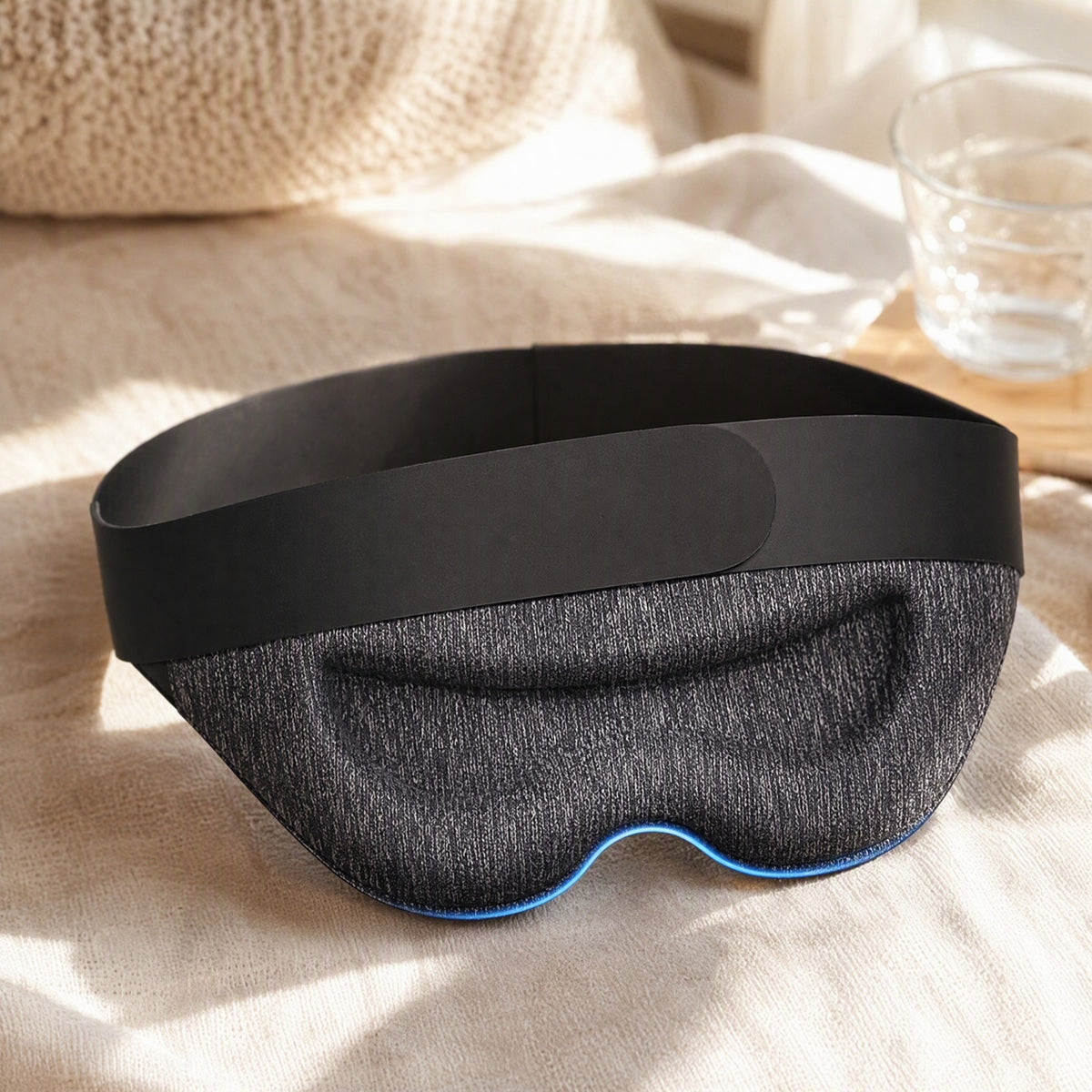 Dreamdome™ 3D Polyester Sleep Mask, styled close view