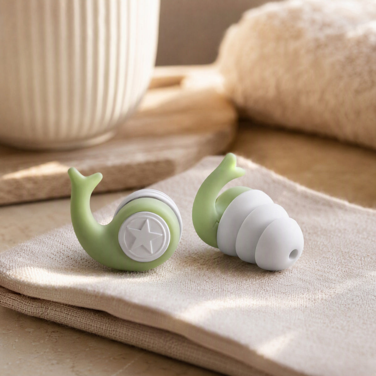 Swimhush™ Silicone Swimming Earplugs, styled close view