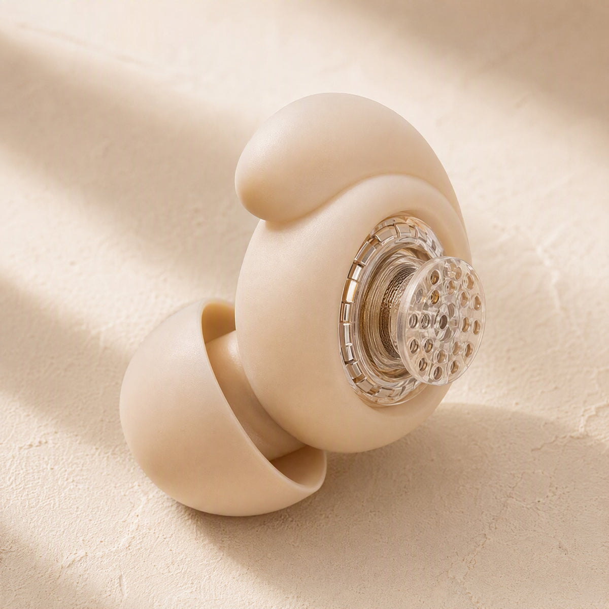Mutesoft™ Silicone Soundproof Earplugs, material and detail close-up