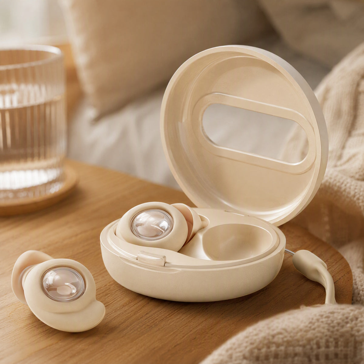 Mutesoft™ Silicone Soundproof Earplugs, styled close view